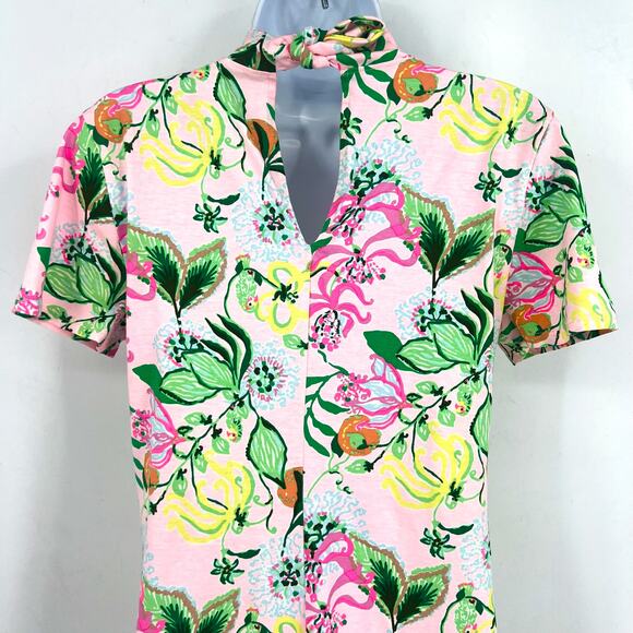LILLY PULITZER Halle Short Sleeve Dress Medium Via Amore Spritzer Tropical NWOT - Picture 9 of 13